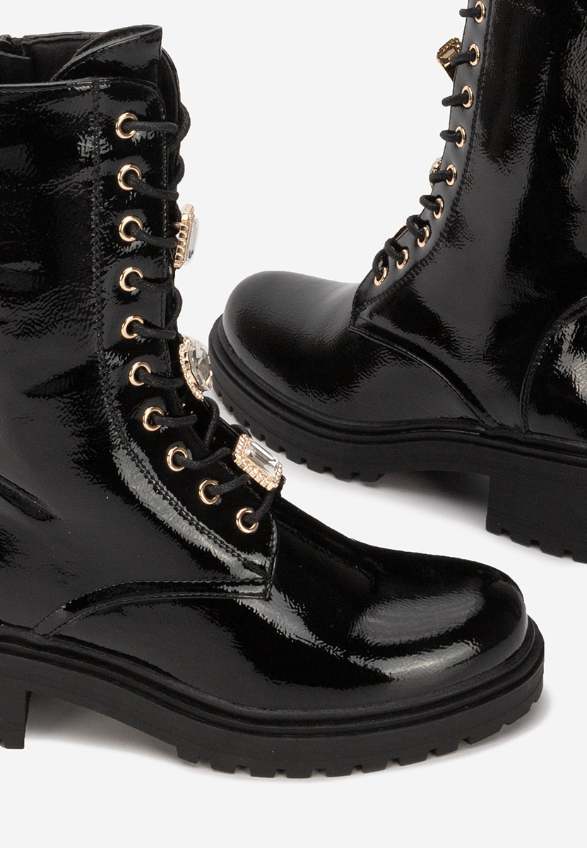 Czarne workery damskie Rilana