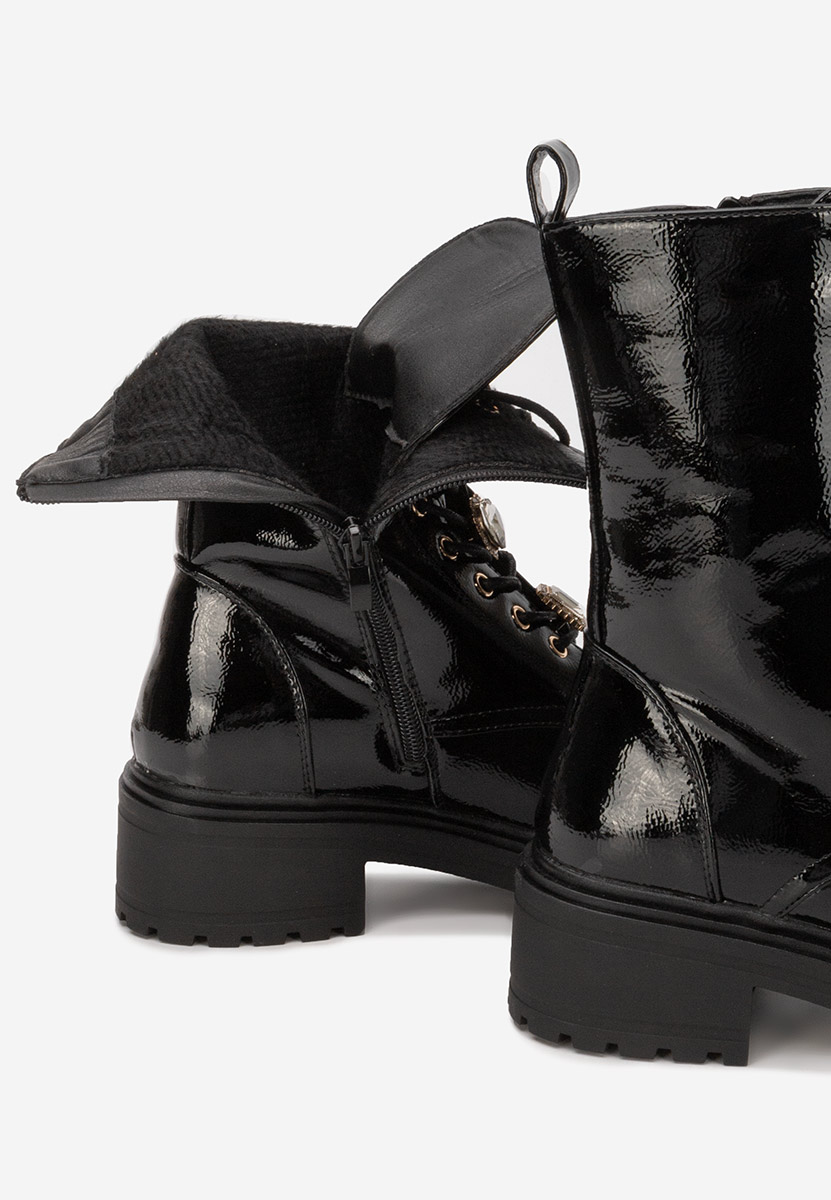 Czarne workery damskie Rilana