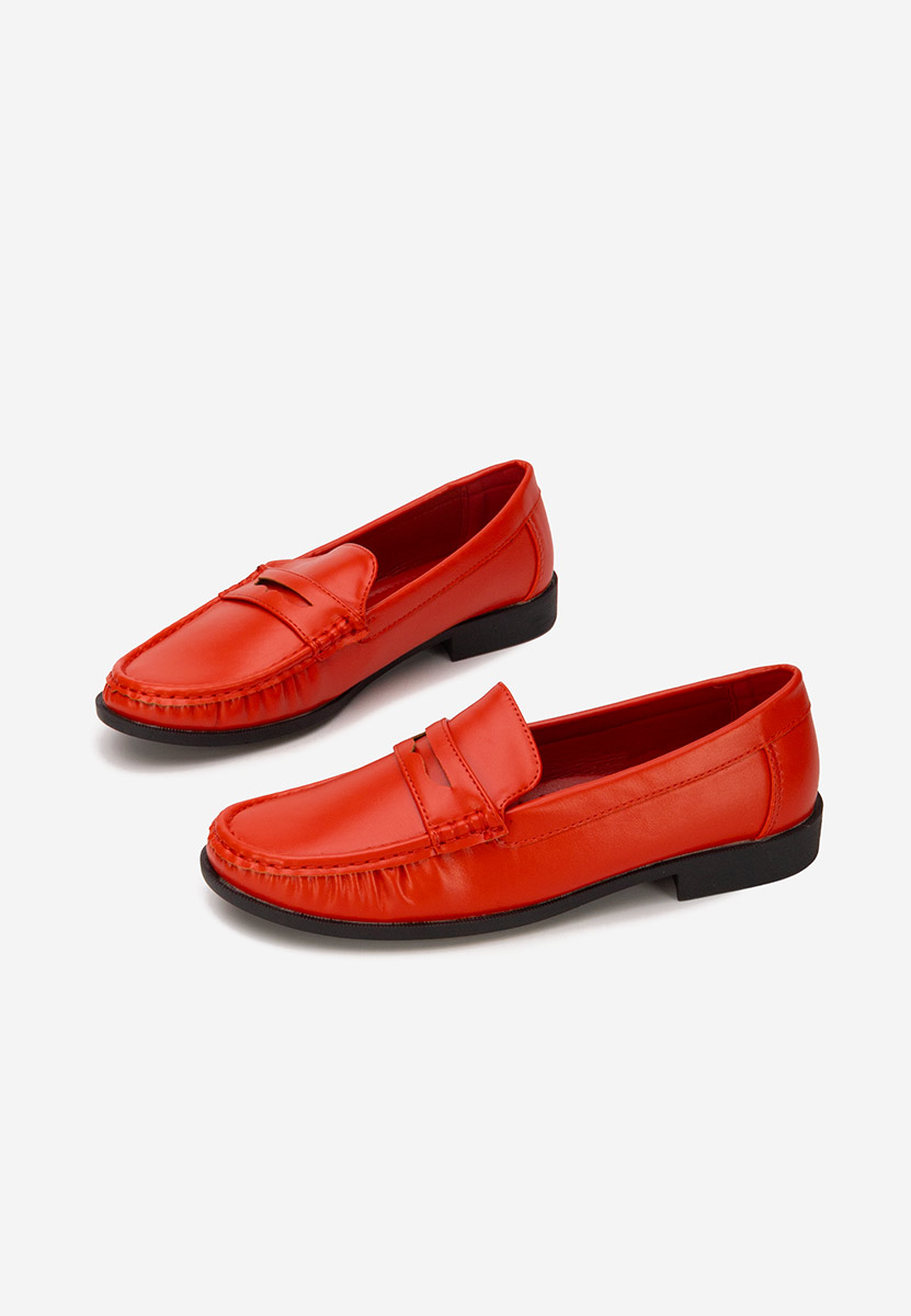 Czerwone mokasyny damskie Matildia