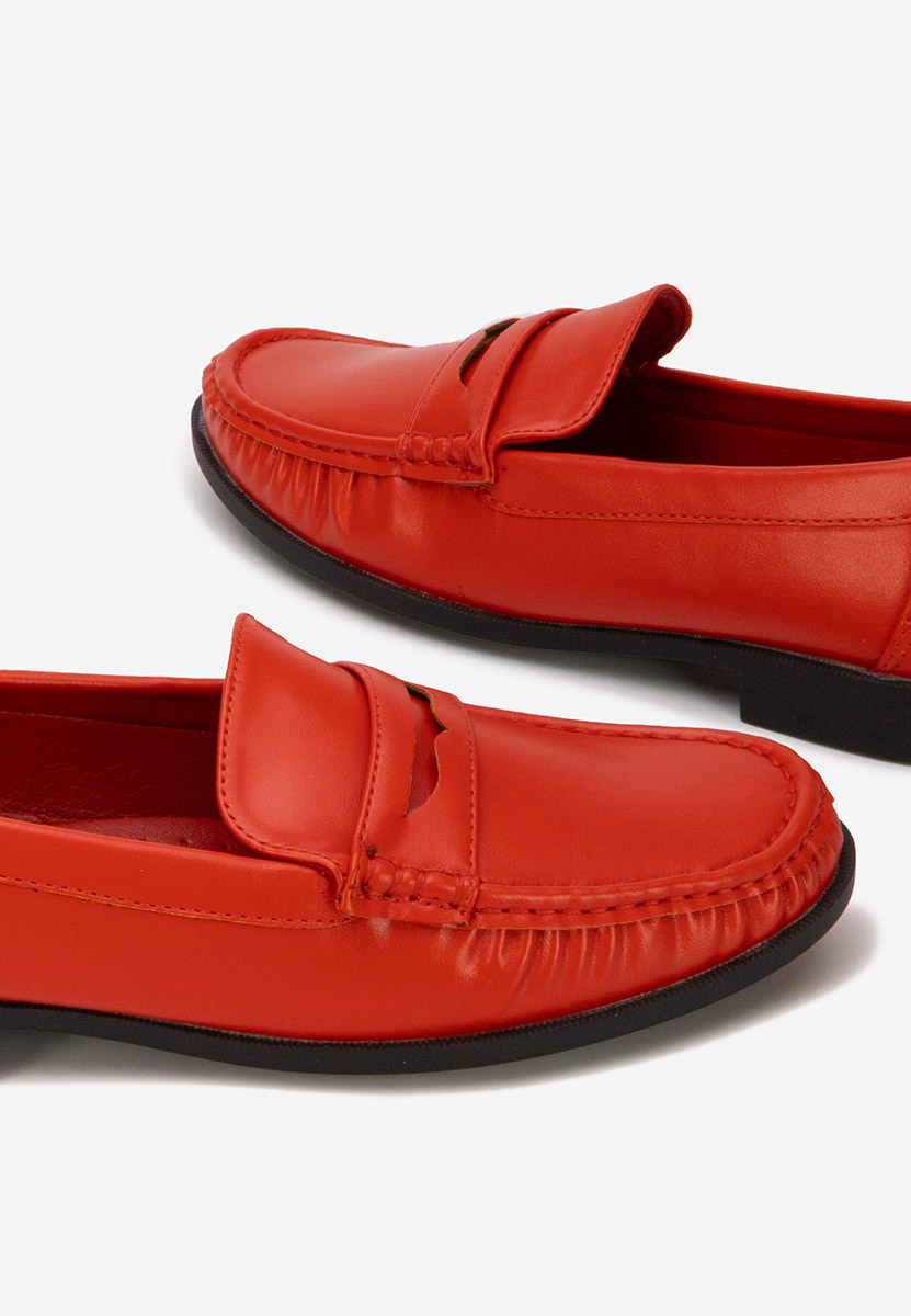 Czerwone mokasyny damskie Matildia