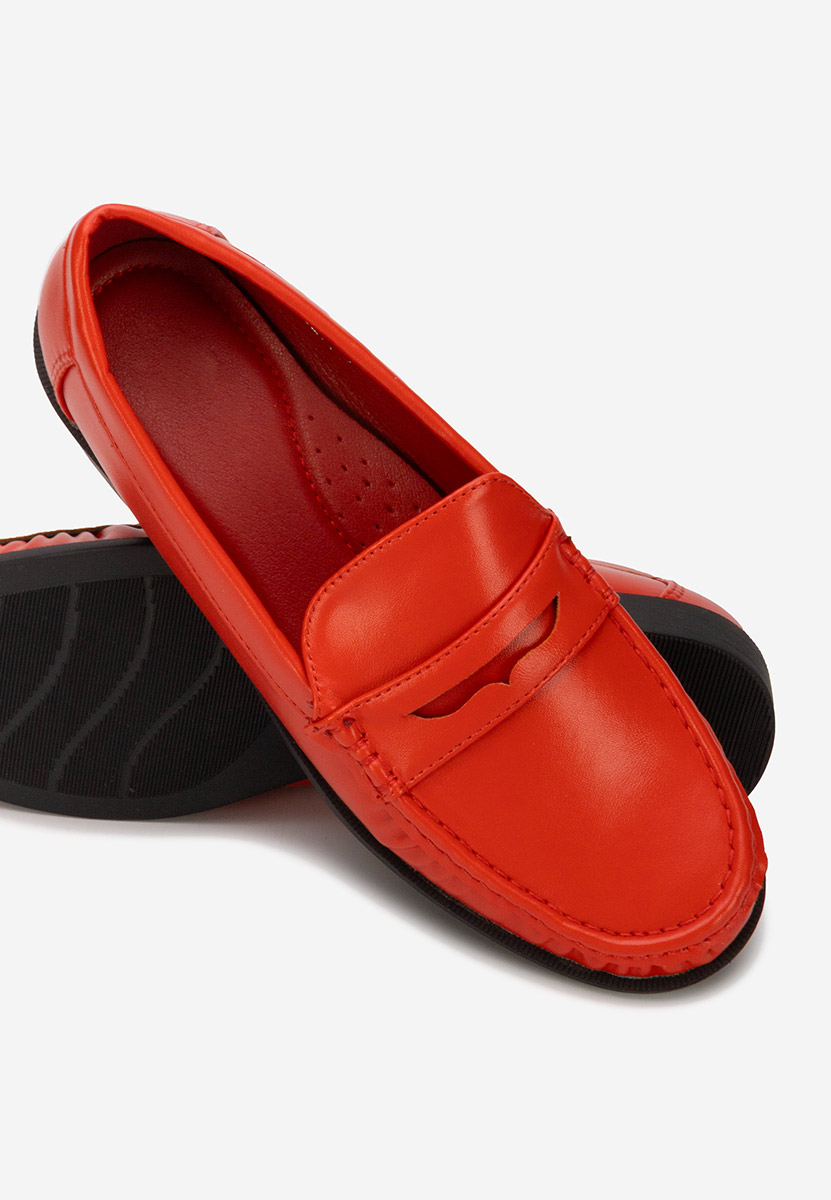 Czerwone mokasyny damskie Matildia
