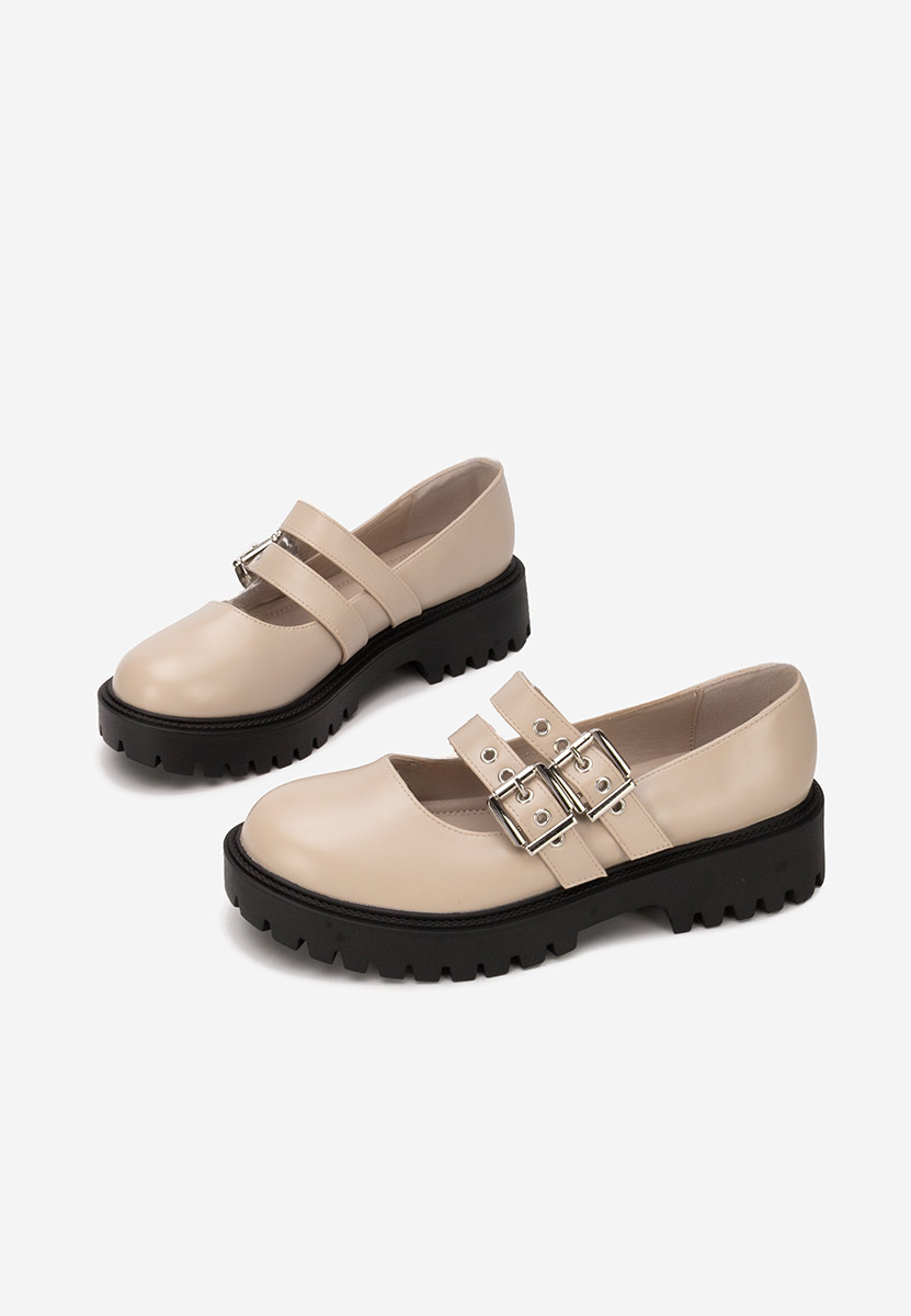 Beżowe półbuty damskie Geovania