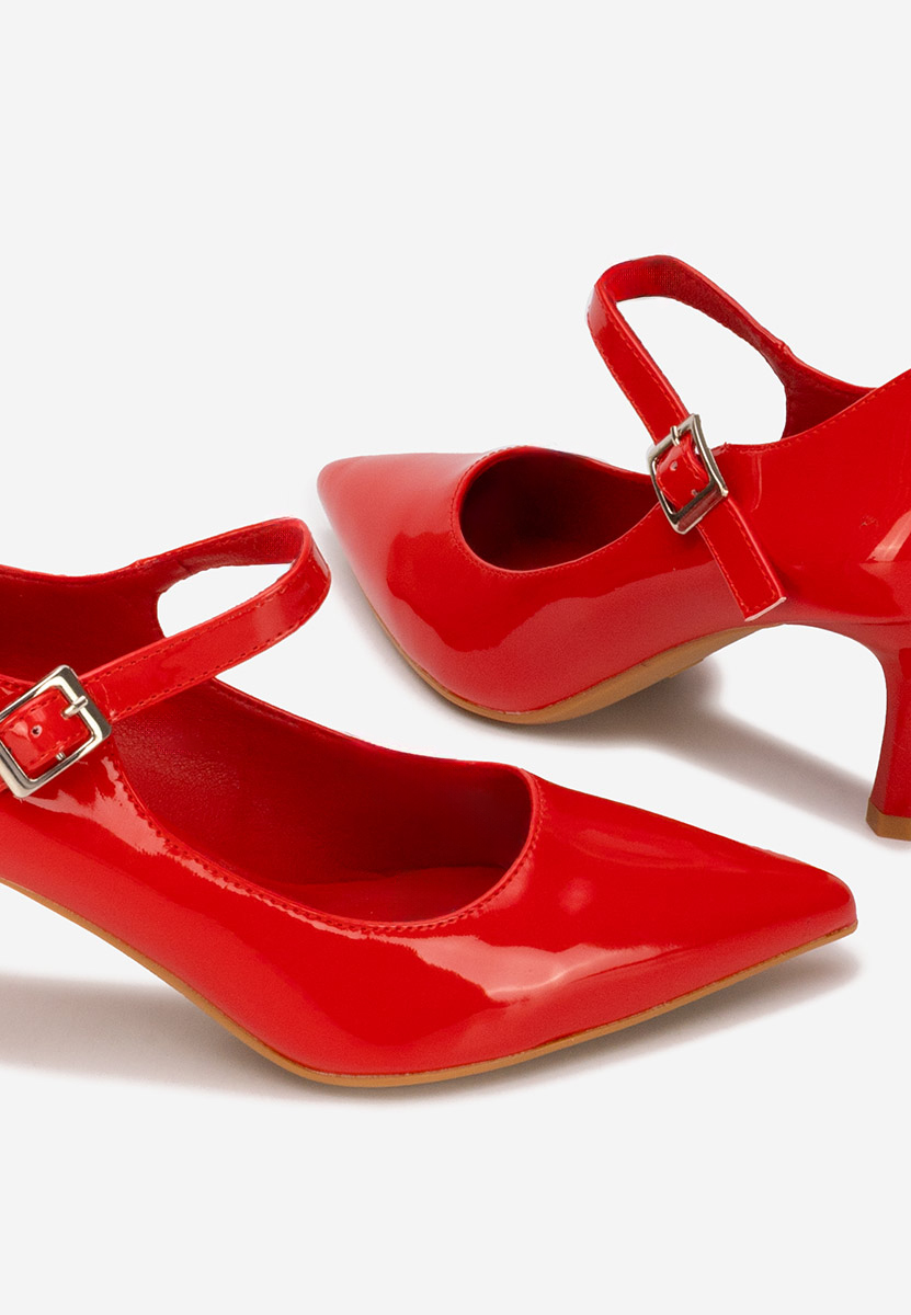 Czerwone czółenka na szpilce Rosilla