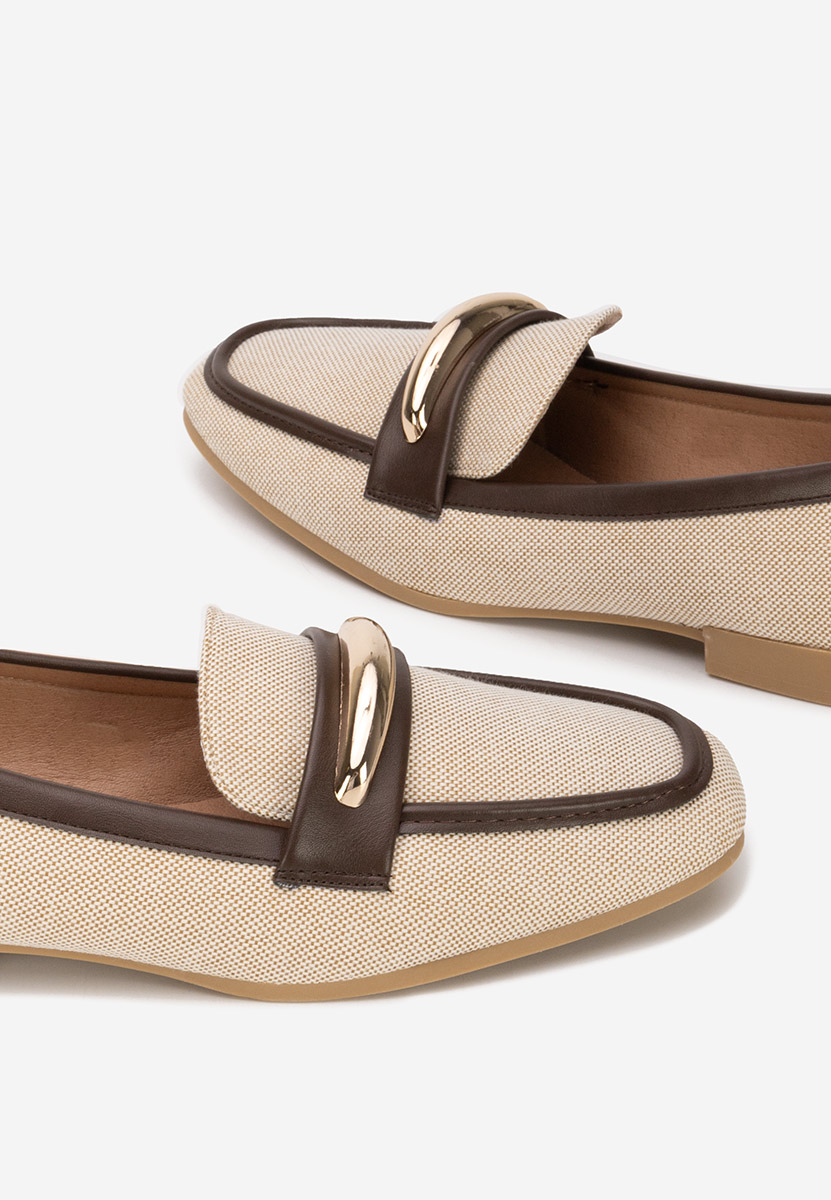 Beżowe mokasyny damskie Meliania