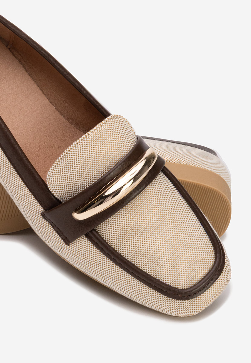 Beżowe mokasyny damskie Meliania