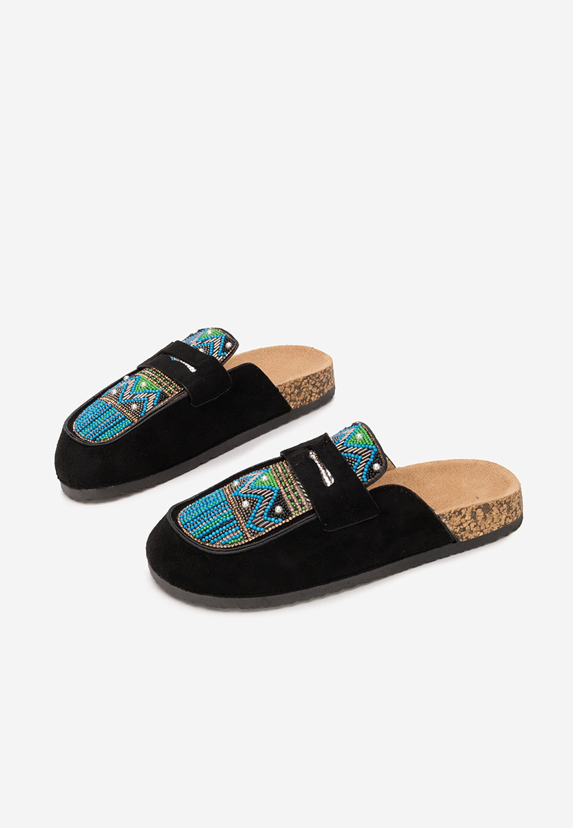 Czarne drewniaki Marlie V2