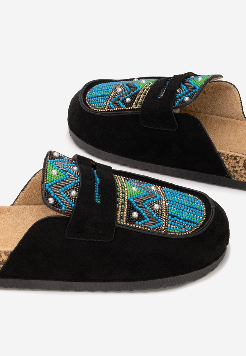 Czarne drewniaki Marlie V2