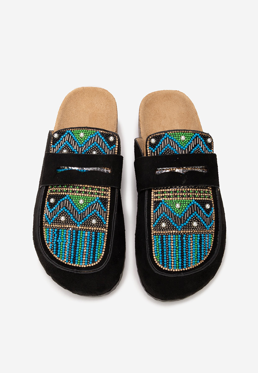 Czarne drewniaki Marlie V2