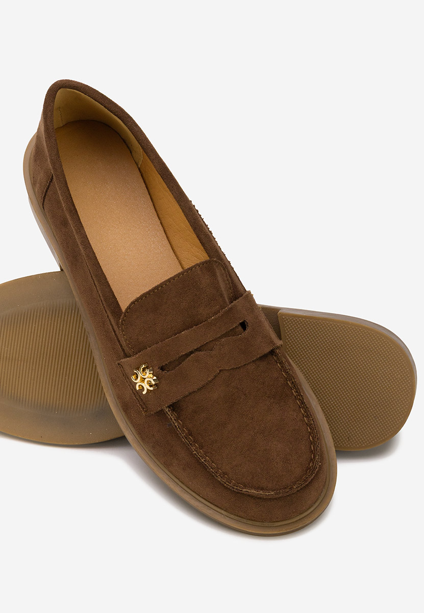 Brązowe mokasyny damskie Tisera