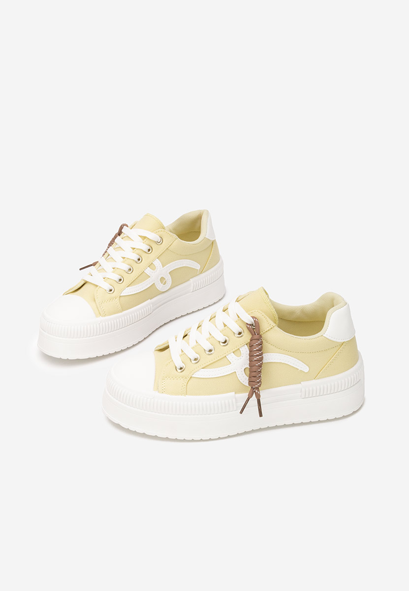 Żółte sneakersy na platformie Altamira