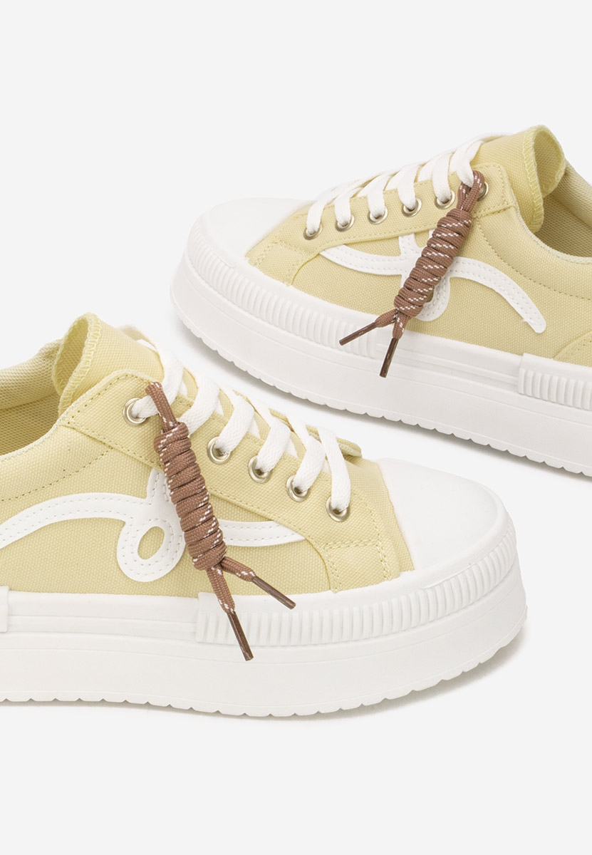 Żółte sneakersy na platformie Altamira