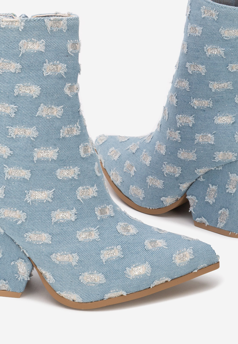 Granatowe kowbojki damskie Lariza V2