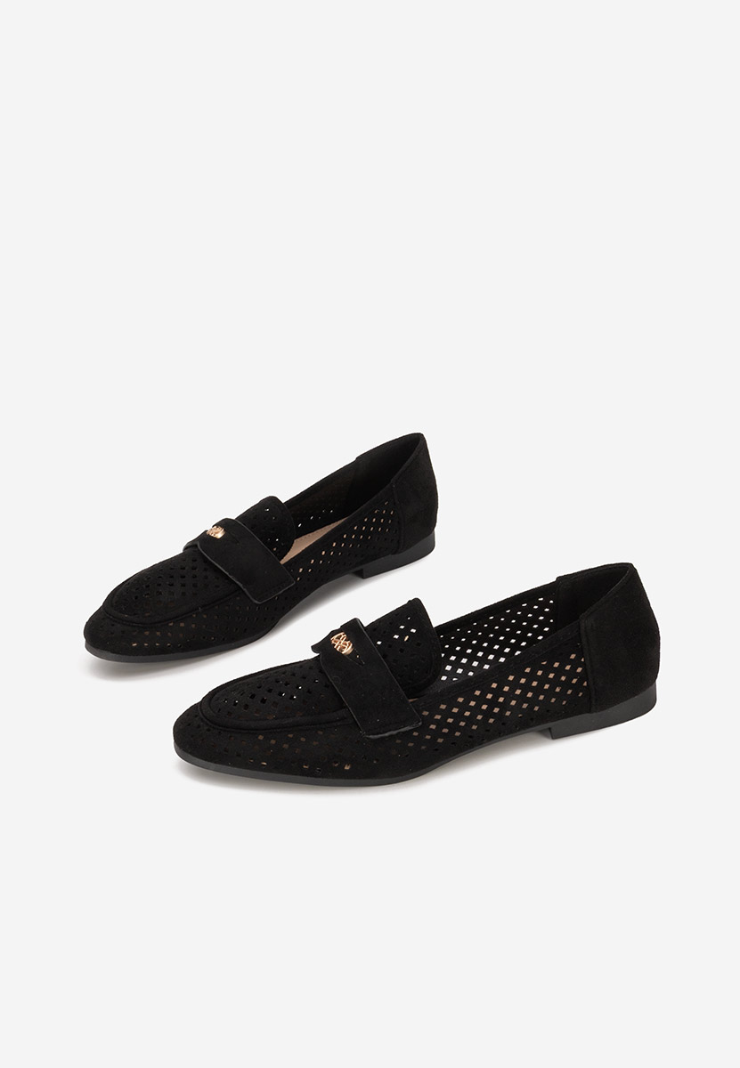 Czarne letnie mokasyny damskie Damaris