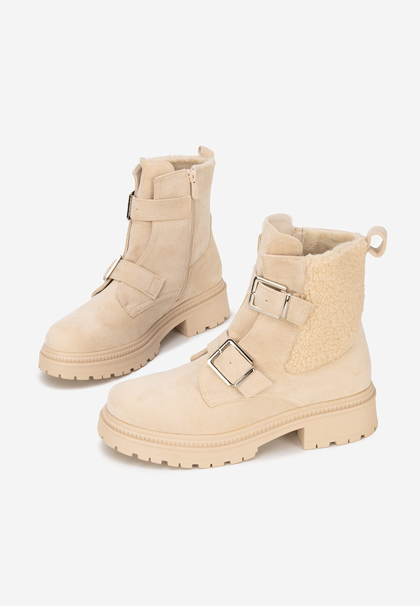 Beżowe kozaki damskie Darisa