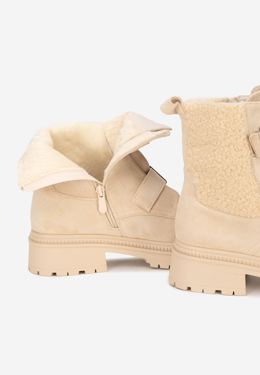 Beżowe kozaki damskie Darisa