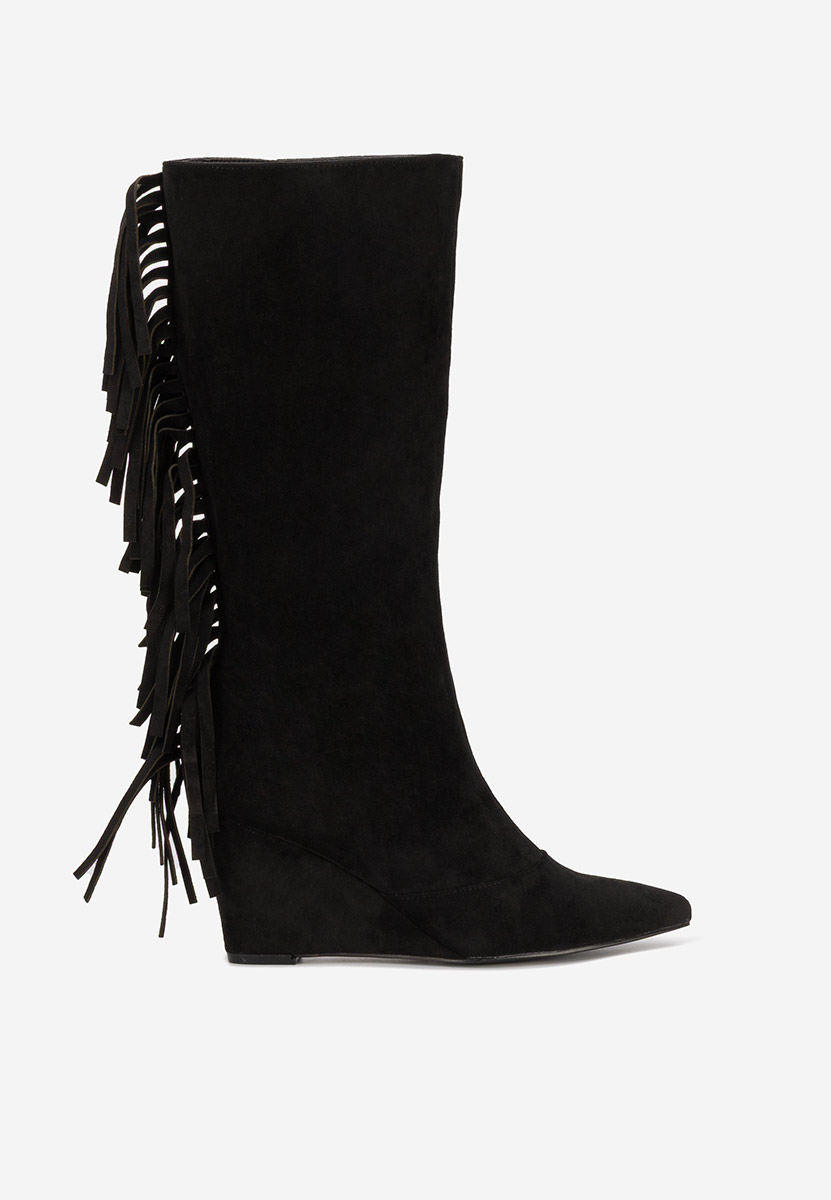 Czarne kozaki kowbojki damskie Milania