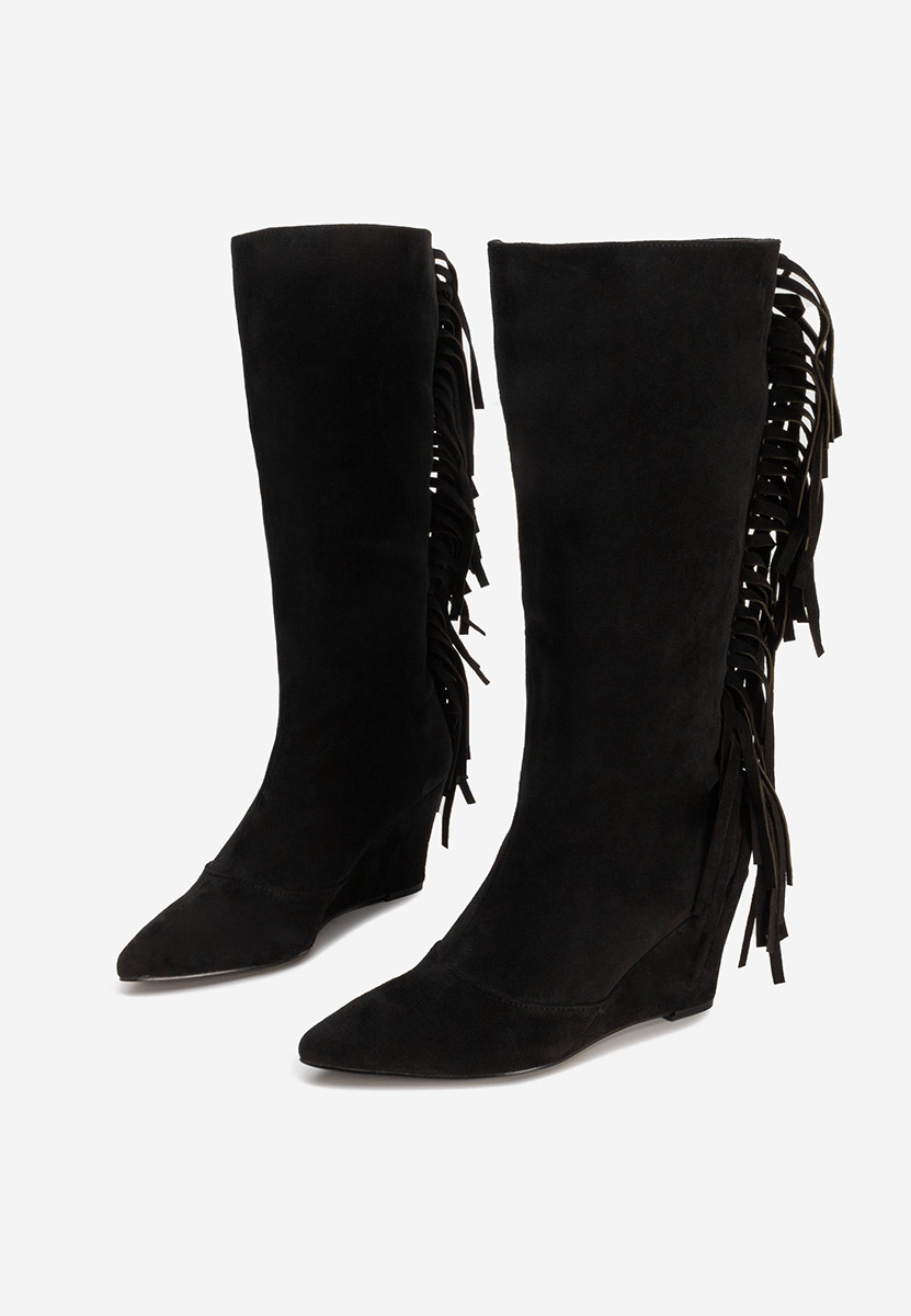 Czarne kozaki kowbojki damskie Milania