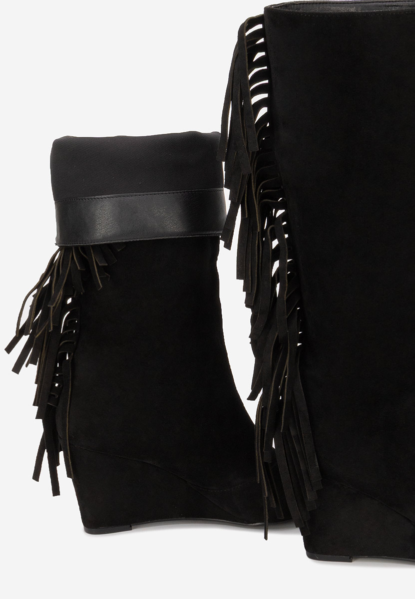 Czarne kozaki kowbojki damskie Milania