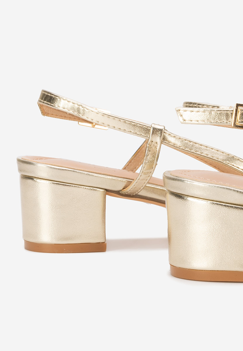 Złote czółenka na słupku Velva