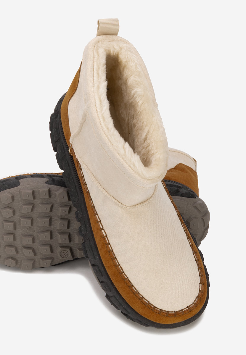 Beżowe botki na platformie Novela