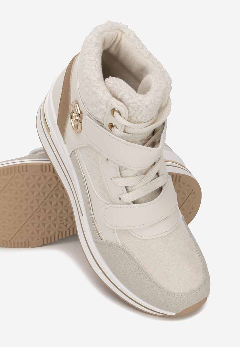 Beżowe sneakersy wysokie Velaris