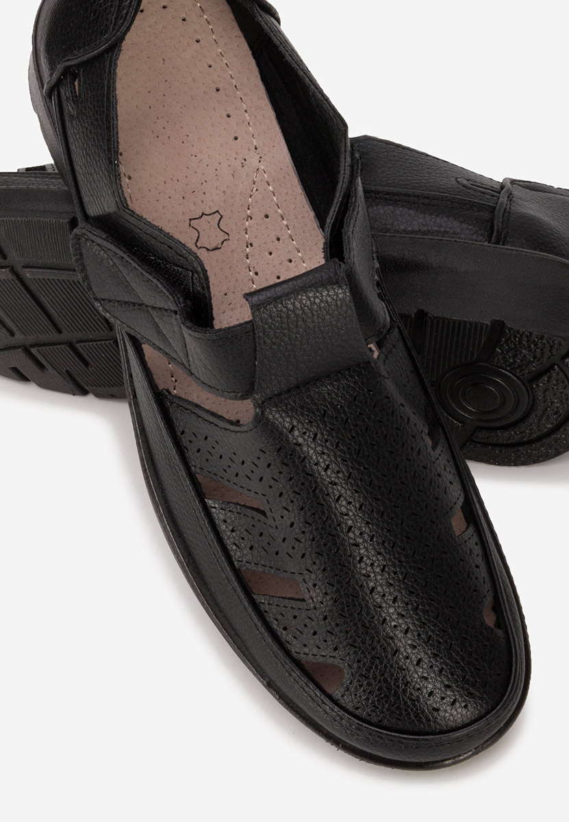 Czarne espadryle damskie Gerania