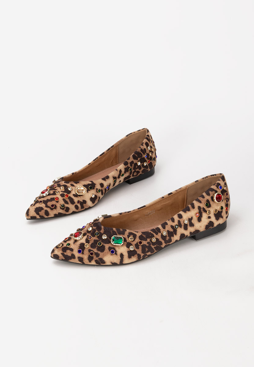 Panterkowe eleganckie baleriny Fredricka