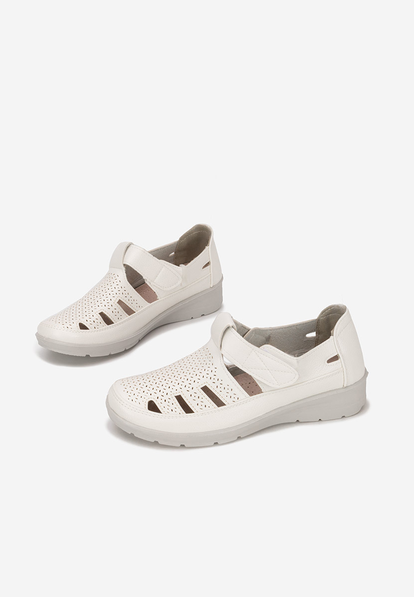 Białe espadryle damskie Gerania