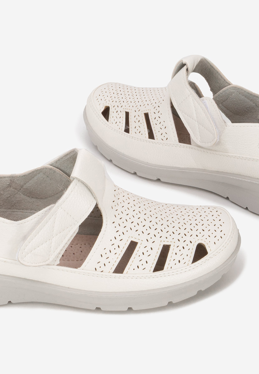 Białe espadryle damskie Gerania