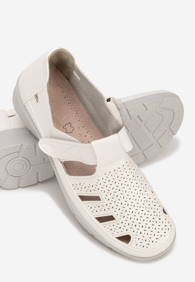 Białe espadryle damskie Gerania