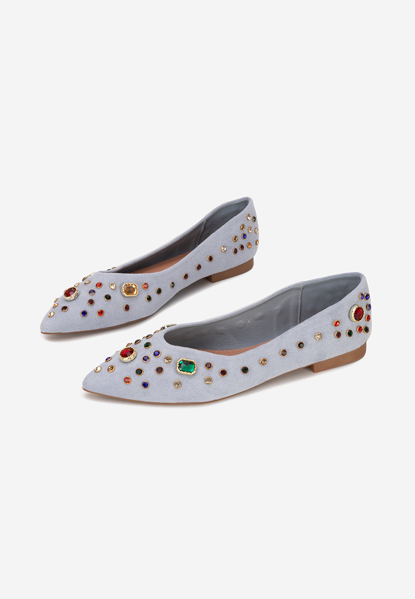 Niebieskie eleganckie baleriny Fredricka