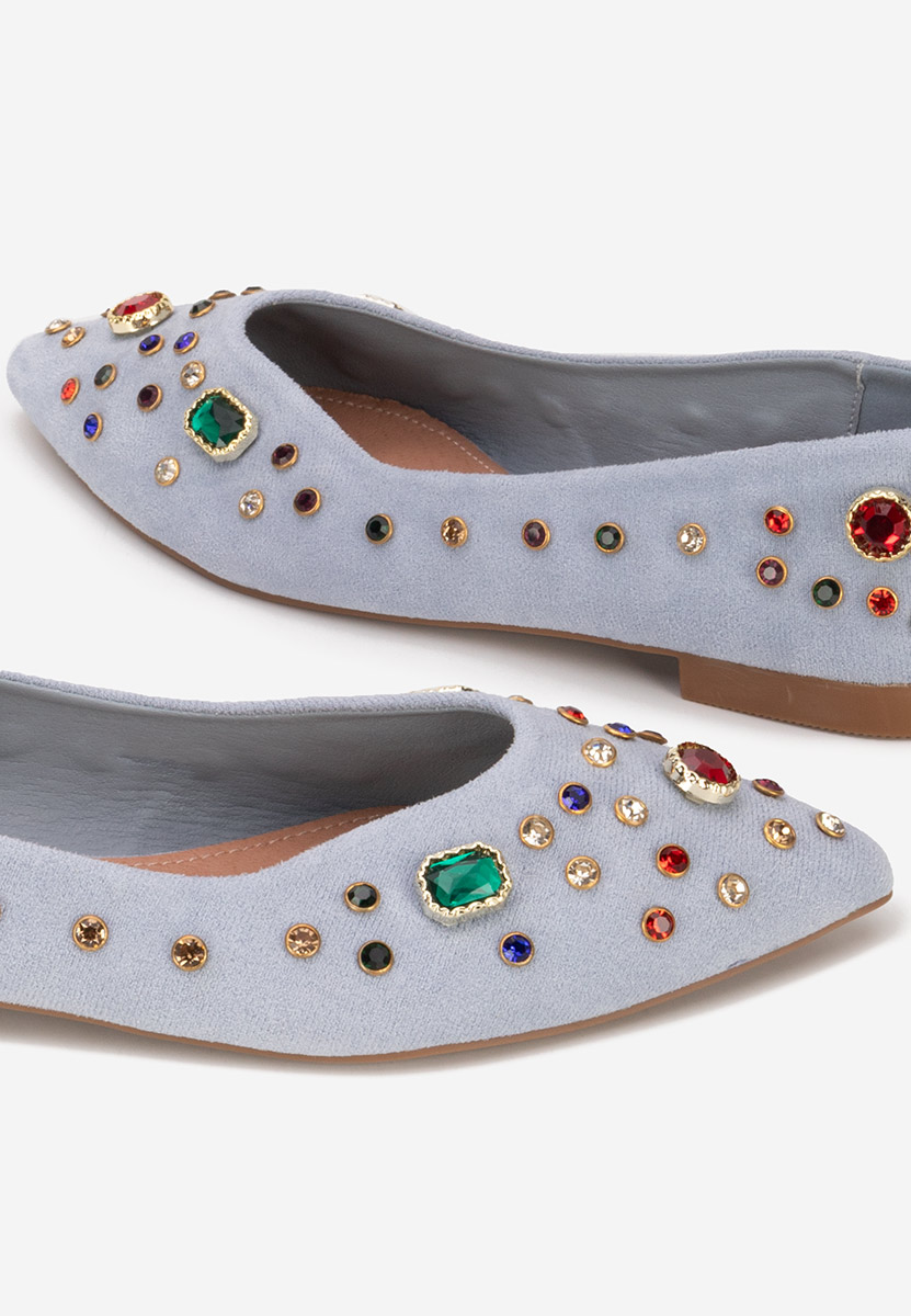 Niebieskie eleganckie baleriny Fredricka