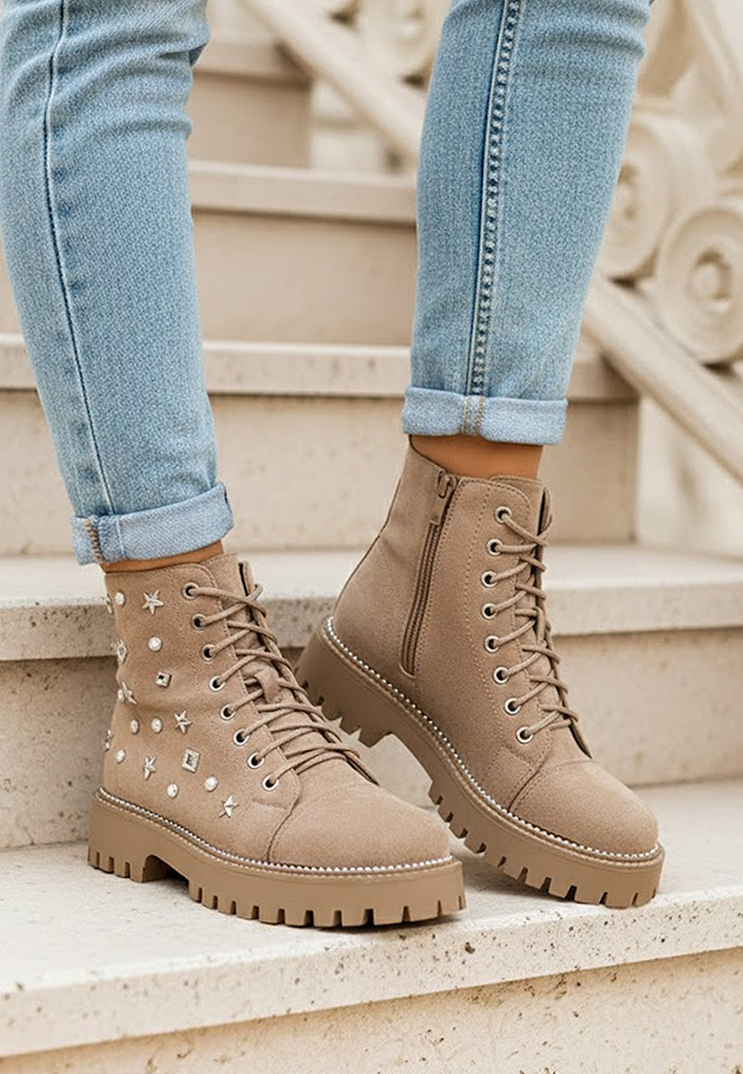 Khaki trapery damskie Stelyana