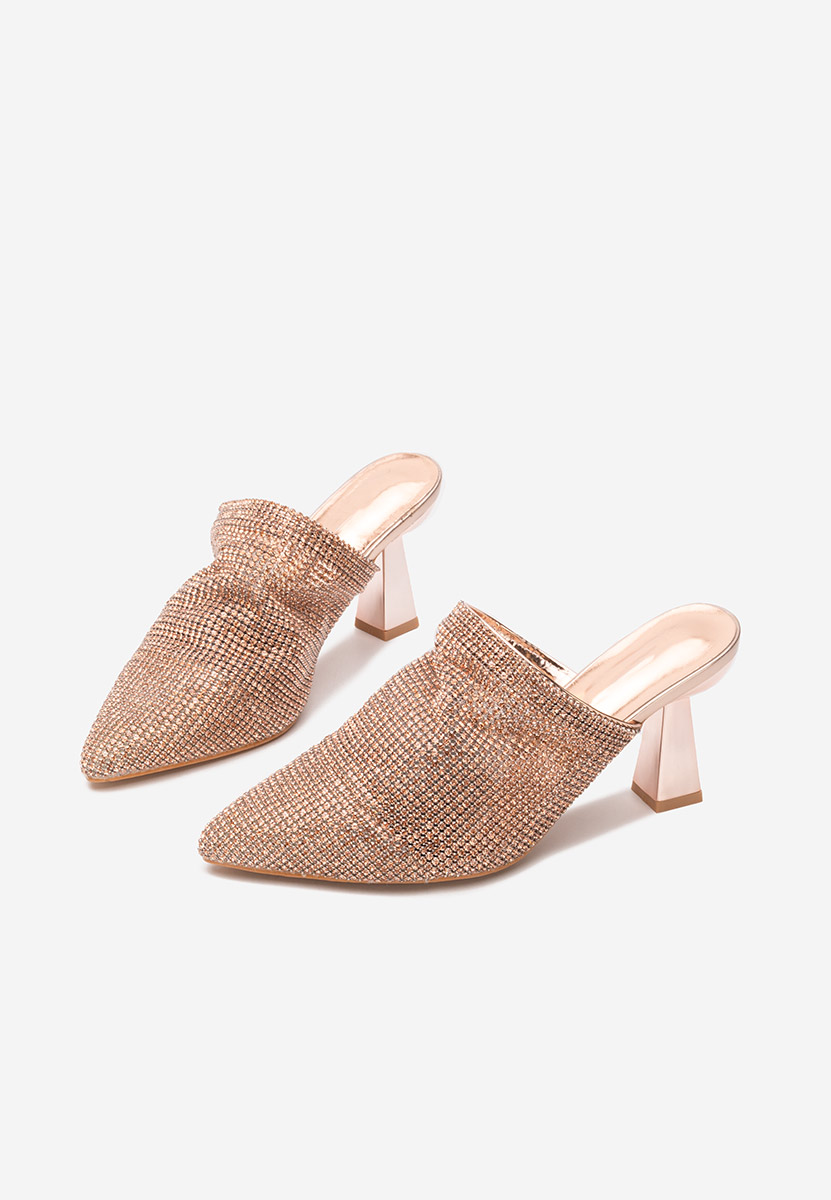 Szampańskie klapki damskie eleganckie Vanelsa