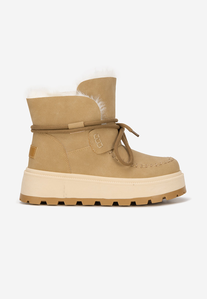 Khaki botki na platformie Dionea