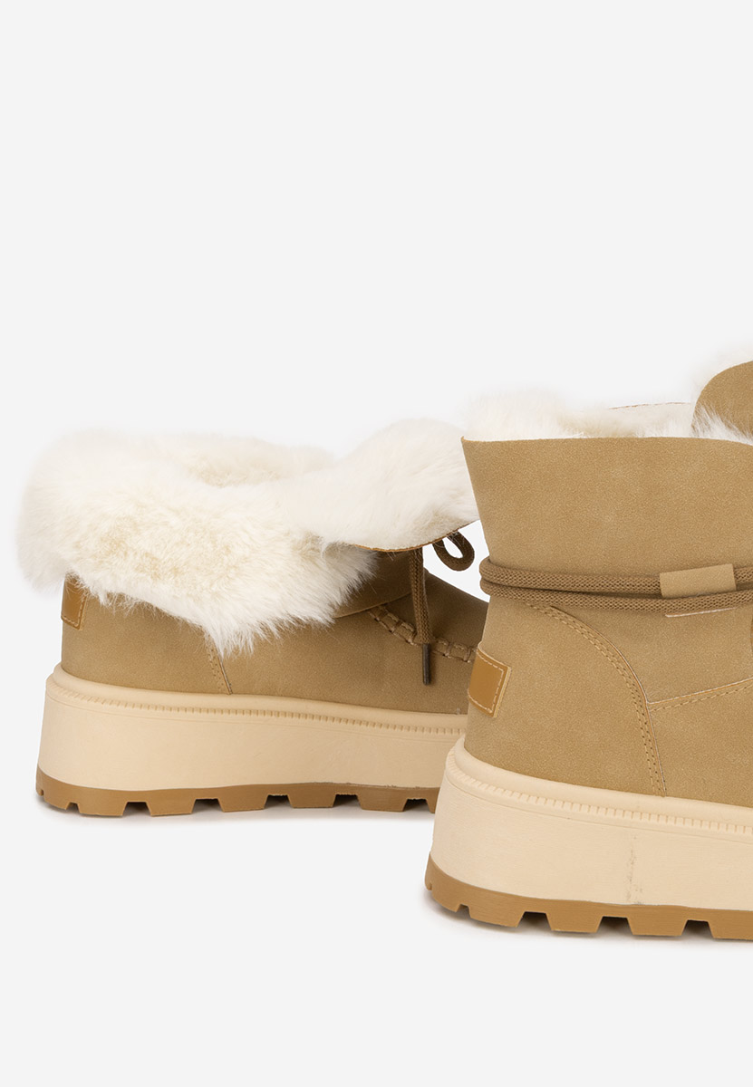 Khaki botki na platformie Dionea