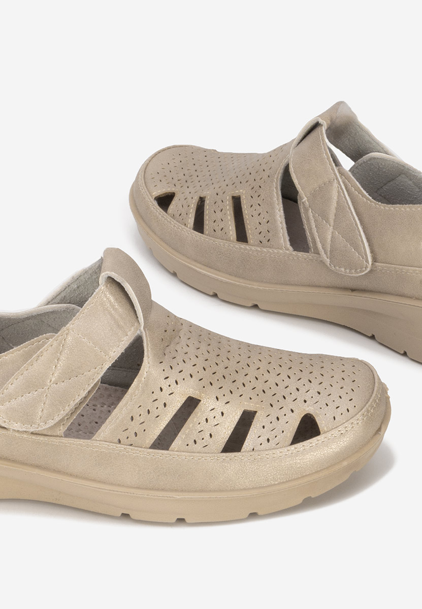 Złote espadryle damskie Gerania