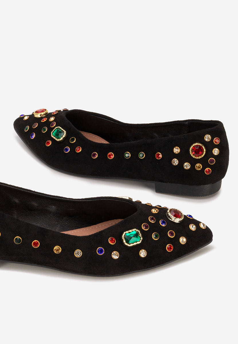 Czarne eleganckie baleriny Fredricka