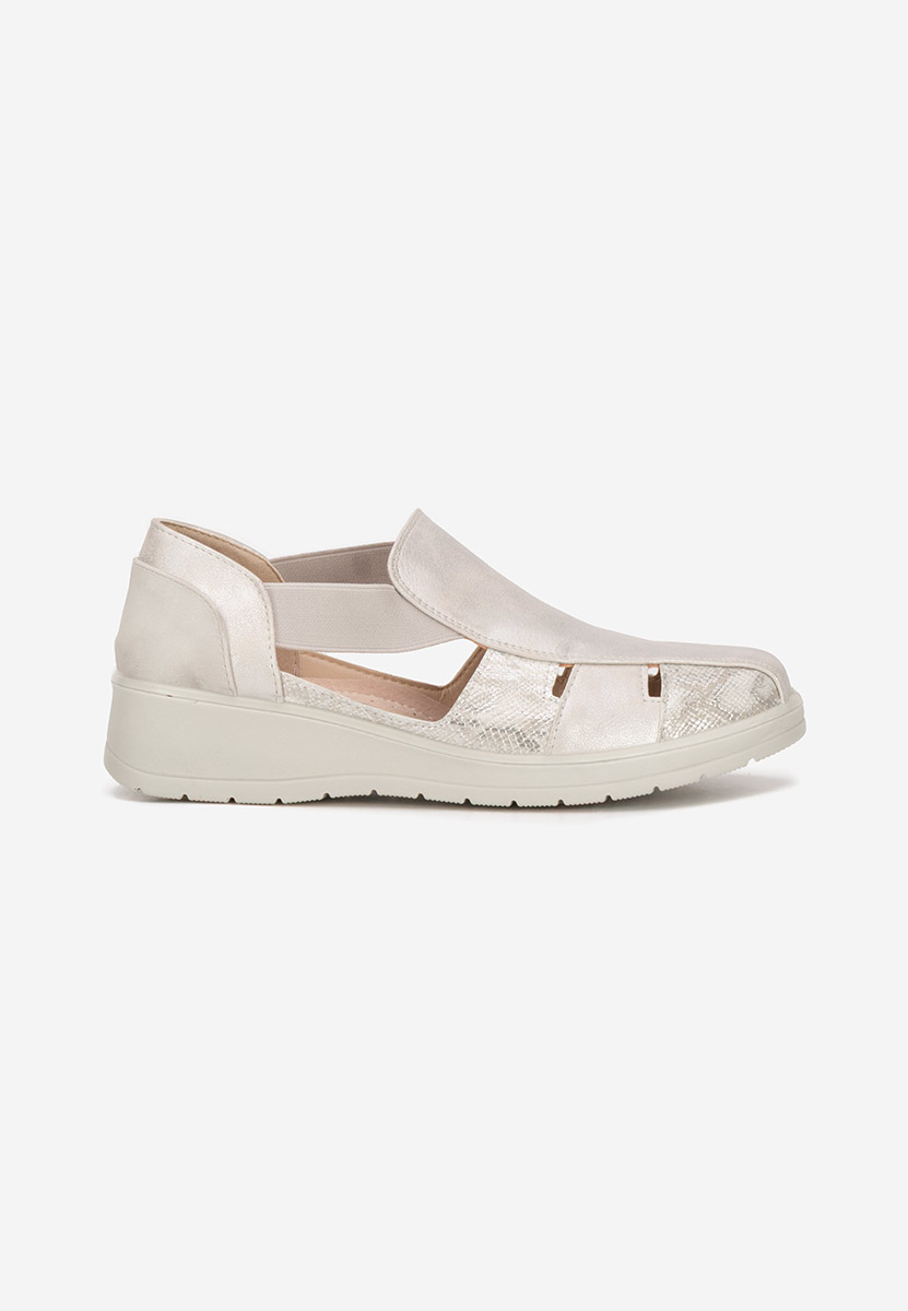 Srebrne espadryle damskie Grazyna