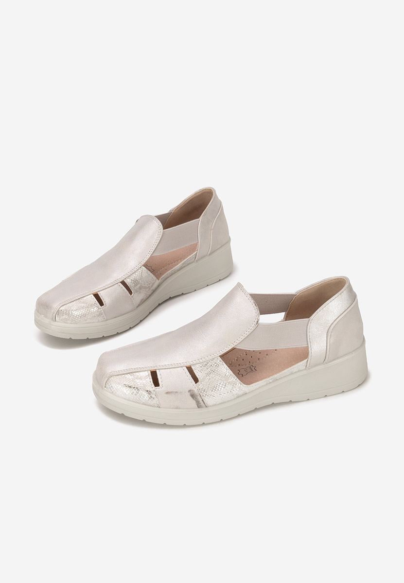 Srebrne espadryle damskie Grazyna