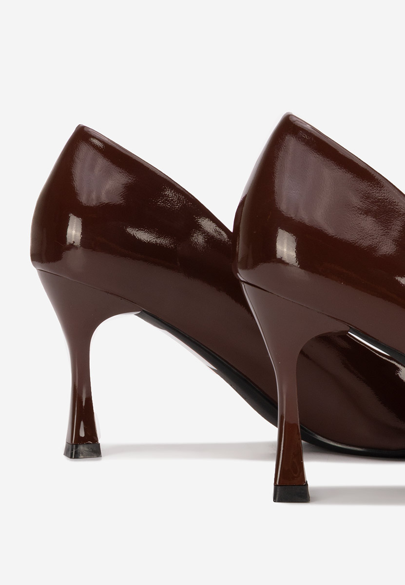 Brązowe czółenka na szpilce Jenita