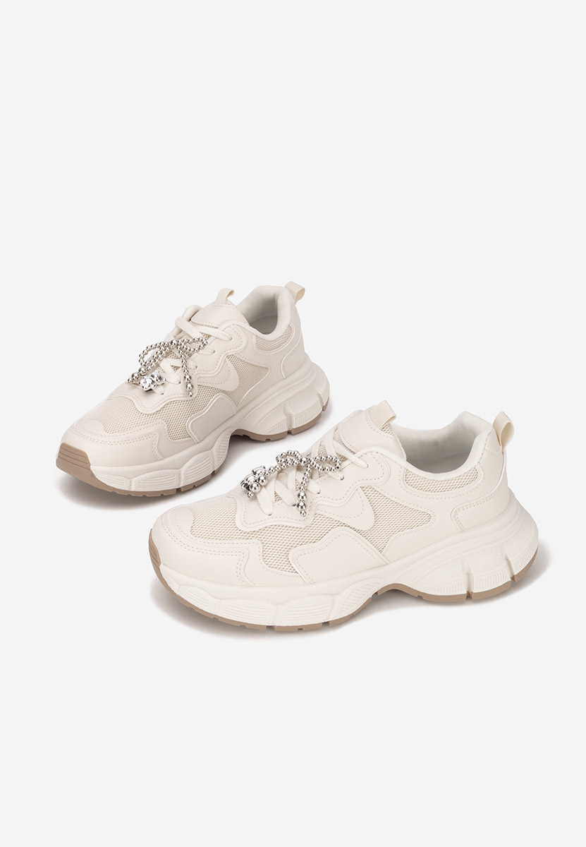 Beżowe sneakersy damskie Jasmyne