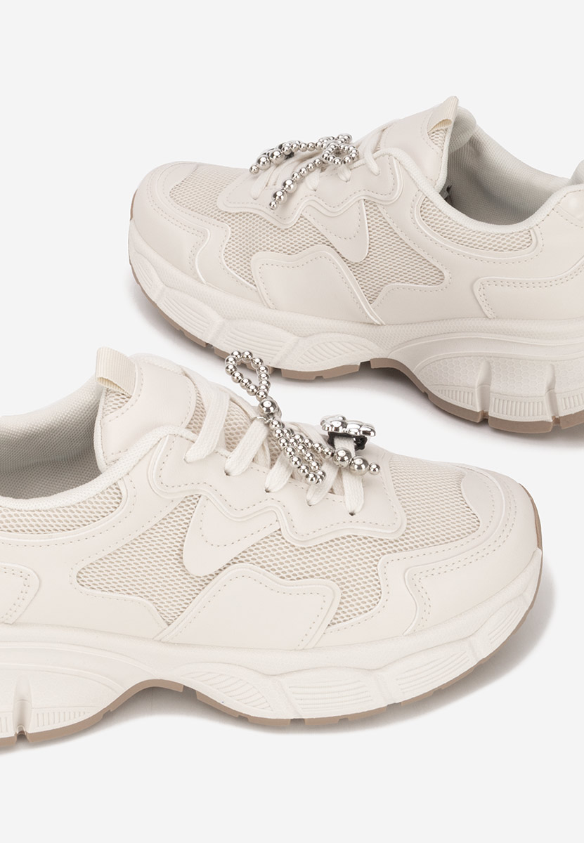 Beżowe sneakersy damskie Jasmyne