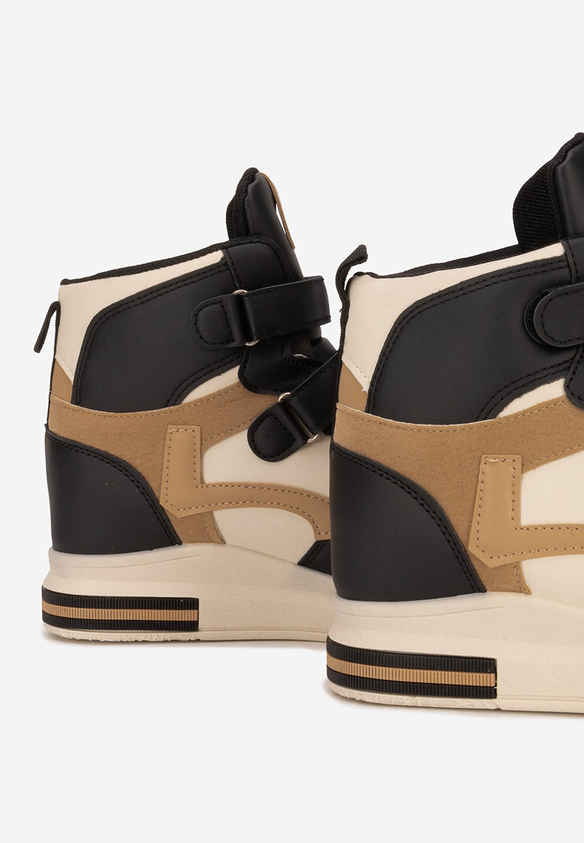 Czarne sneakersy na koturnie Veleta