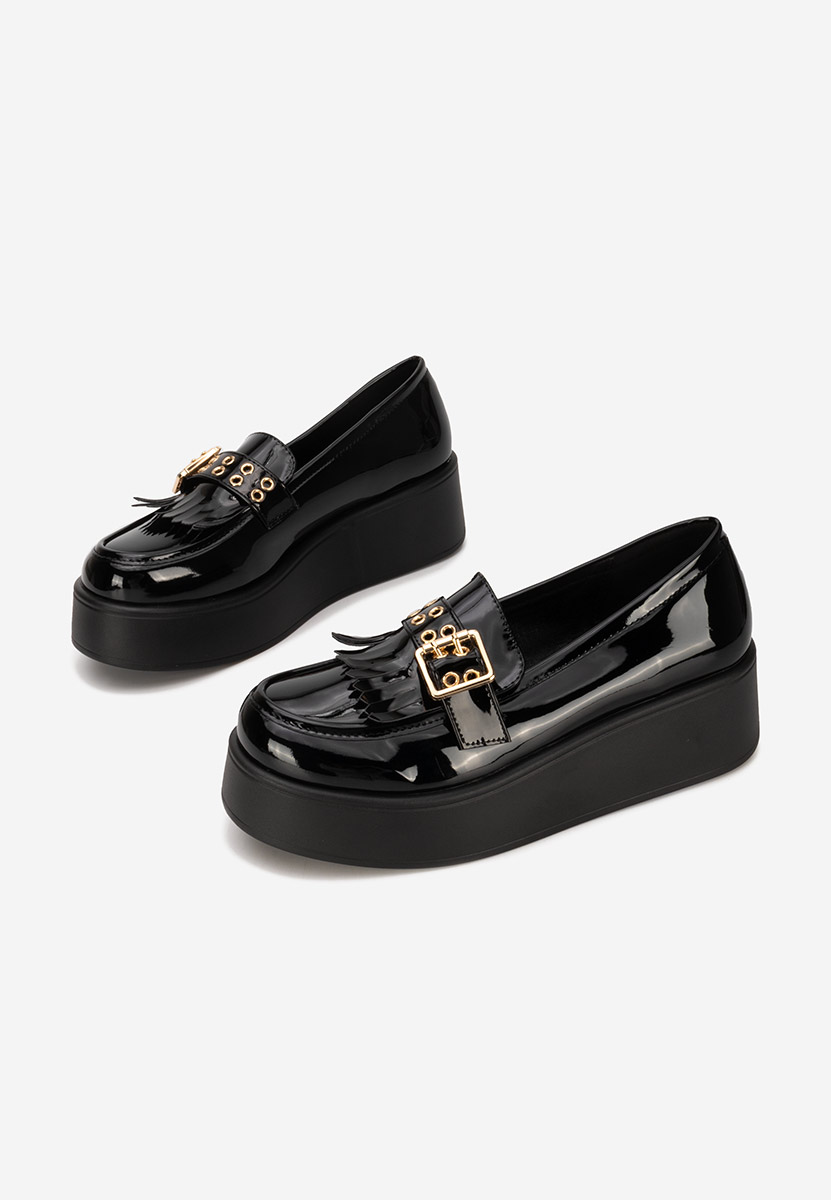 Czarne mokasyny na platformie Magie V2