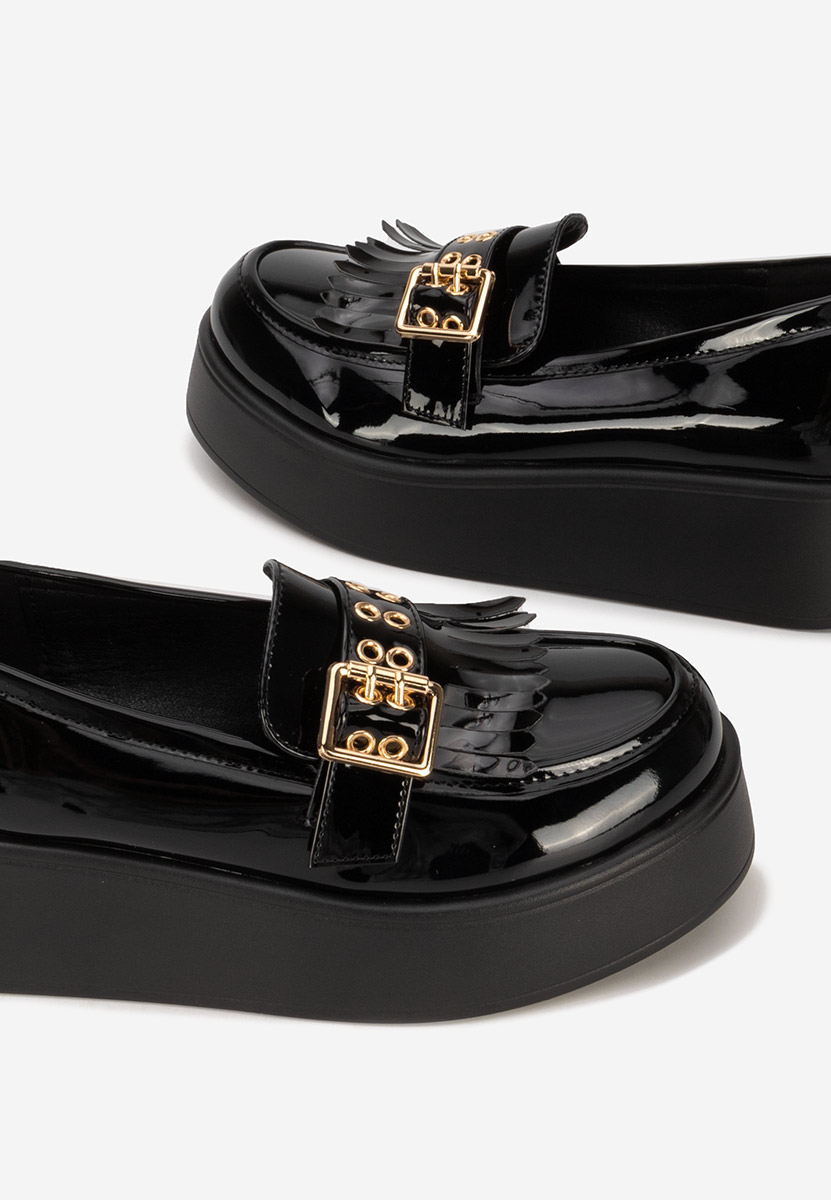 Czarne mokasyny na platformie Magie V2