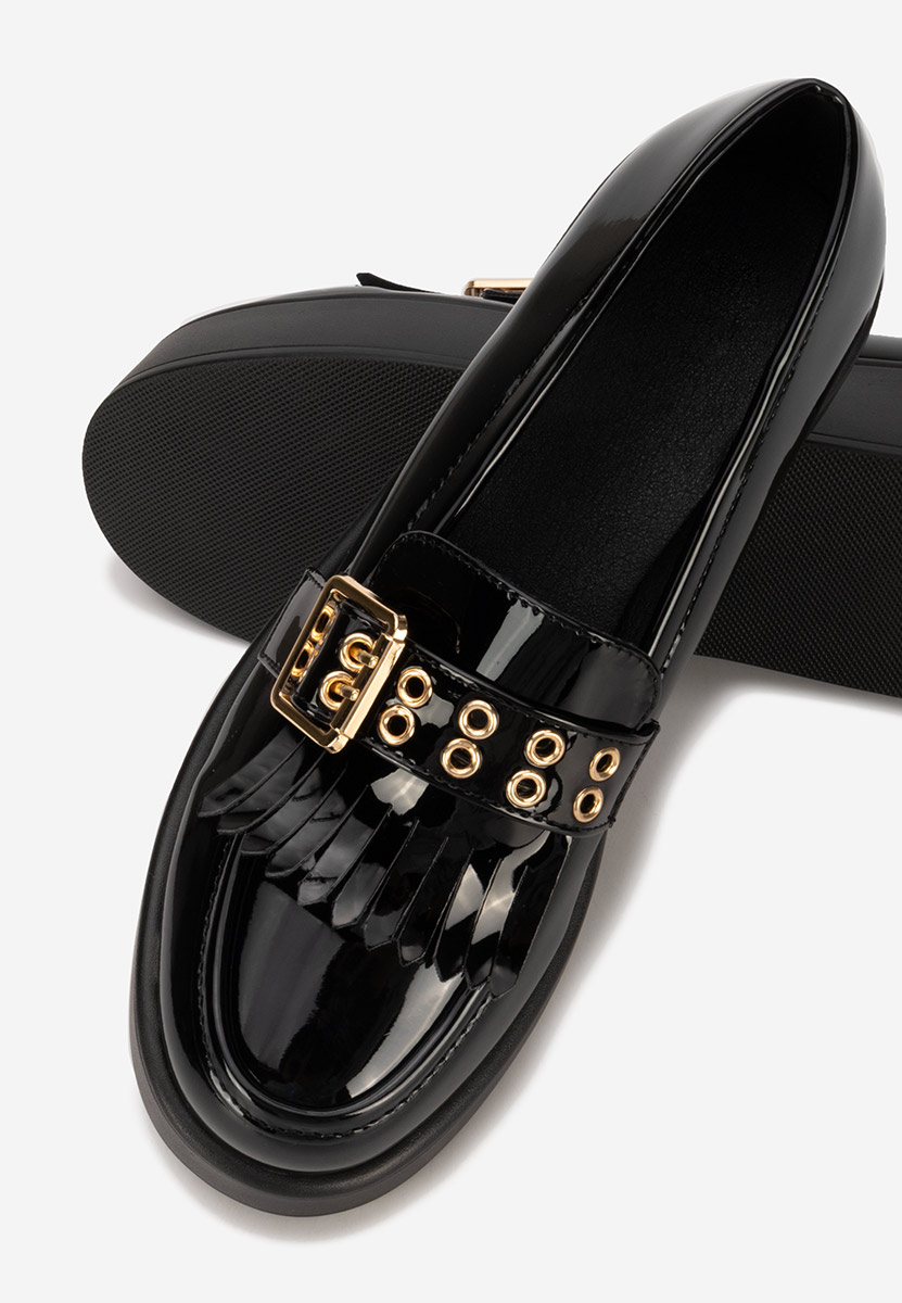 Czarne mokasyny na platformie Magie V2