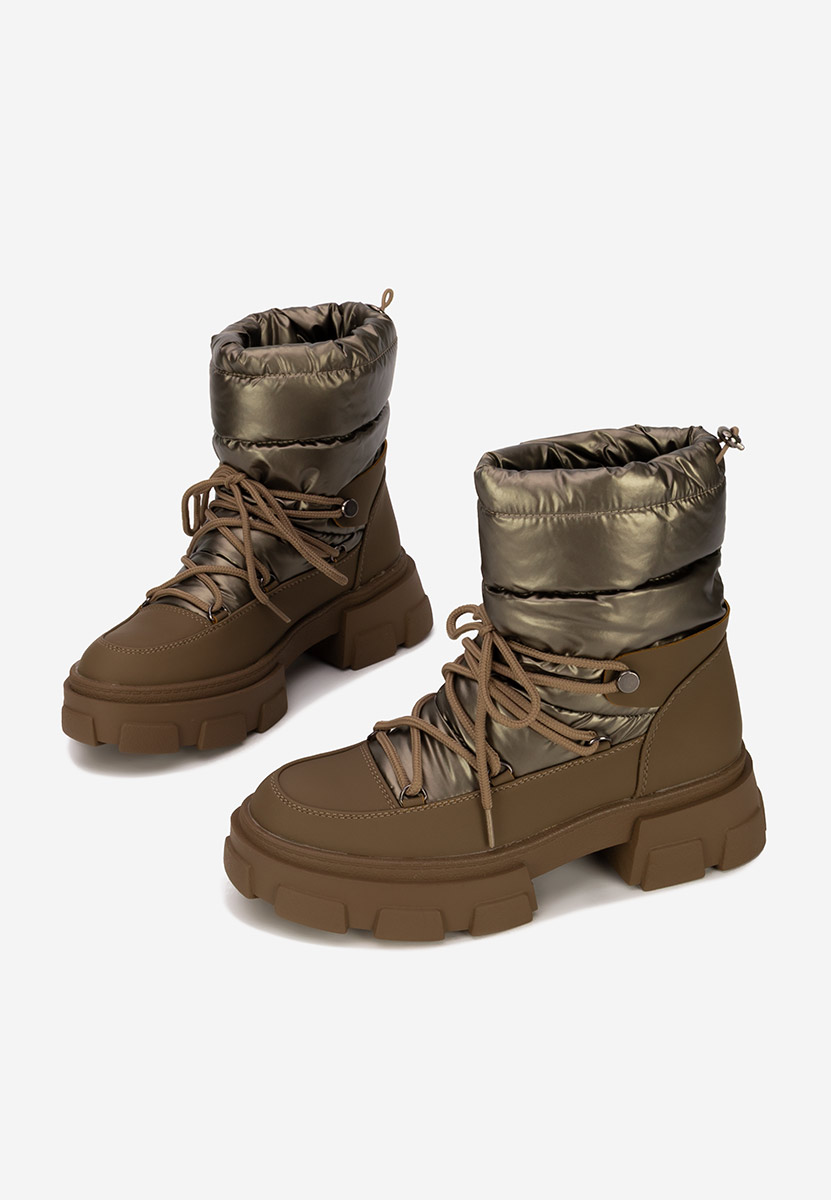 Brązowe śniegowce damskie Izbora