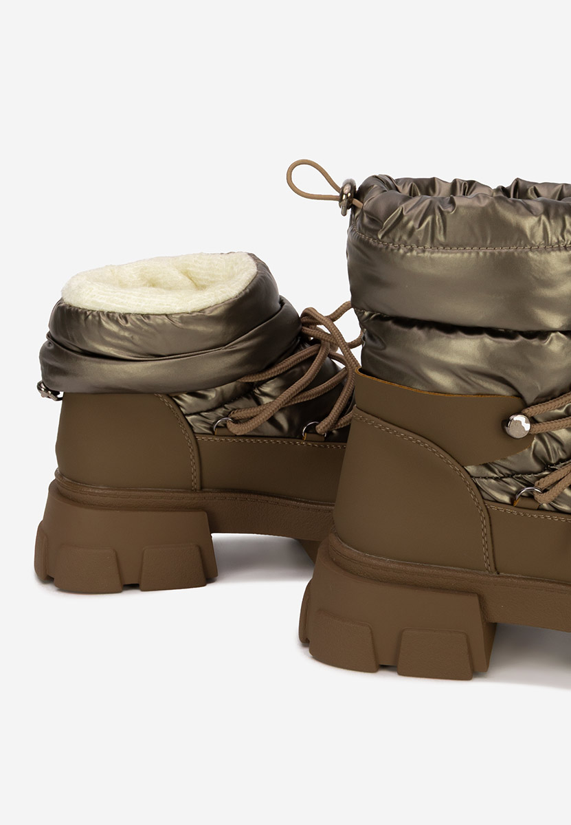 Brązowe śniegowce damskie Izbora