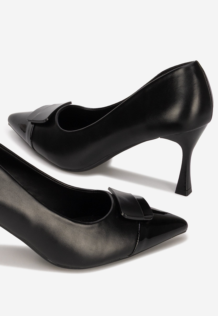 Czarne szpilki na obcasie Diava